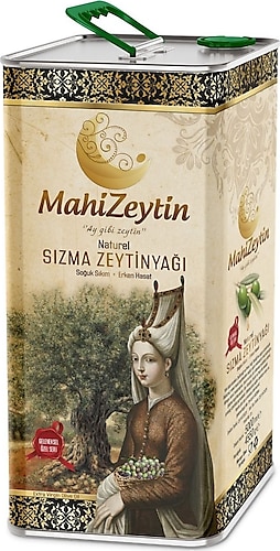 Natural Mahizeytin 5 Litre Soğuk Sıkım Natürel Sızma Zeytinyağı