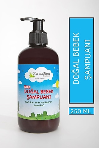 NaturaMisse Doğal Bebek Şampuanı Saç Vücut Şampuanı Parabensiz Sülfatsız Temiz Içerik Bebek Şampuanı
