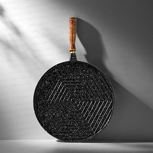 Nehir Çift Taraflı 36 cm Alüminyum Döküm Grill Gözleme Tavası