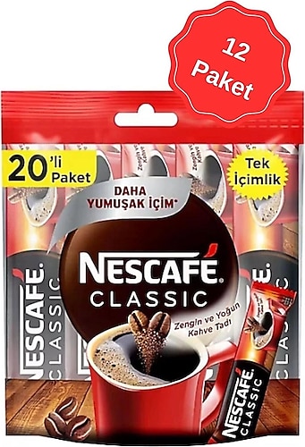 Nescafe Classic 2 gr 20'li 12'li