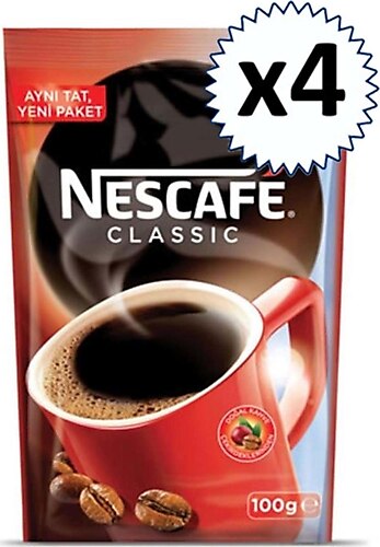 Nescafe Classic Granül Kahve 100 gr Eko Paket 4'lü
