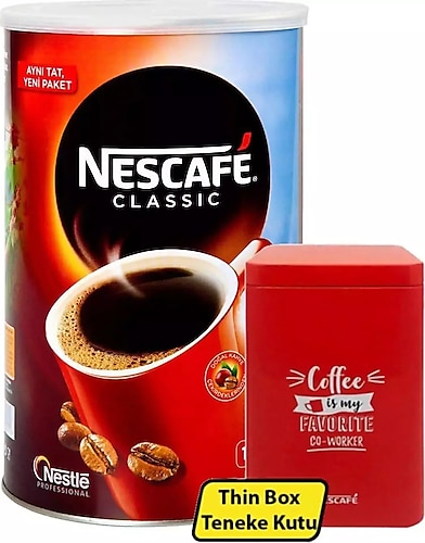 Nescafe Classic Kahve Teneke 1000 Gr (1 Kg) + Metal Saklama Kutusu