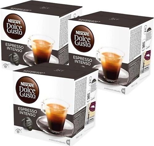 Nescafe Dolce Gusto Coffee Espresso Intenso Kapsül Kahve 16'lı 3 Adet