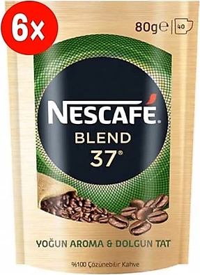Nescafe Gold Blend 37 Granül Kahve 80 gr 6'lı