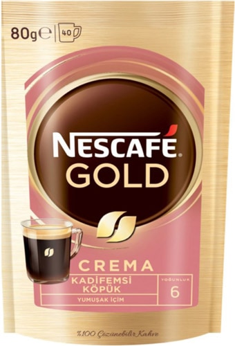 Nescafe Gold Crema 80 gr Eko Paket Çözünebilir Kahve