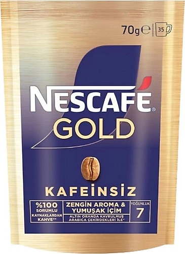 Nescafe Gold Decaf Kafeinsiz Çözünebilir Kahve 70 gr