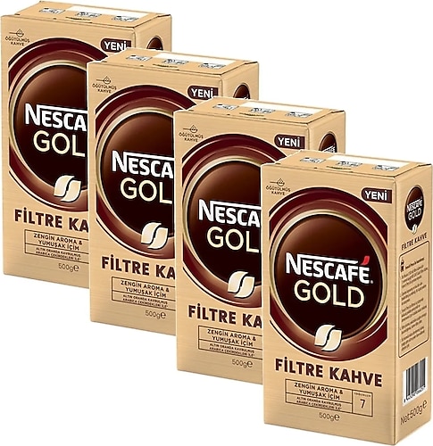 Nescafe Gold Filtre Kahve 500 gr 4'lü
