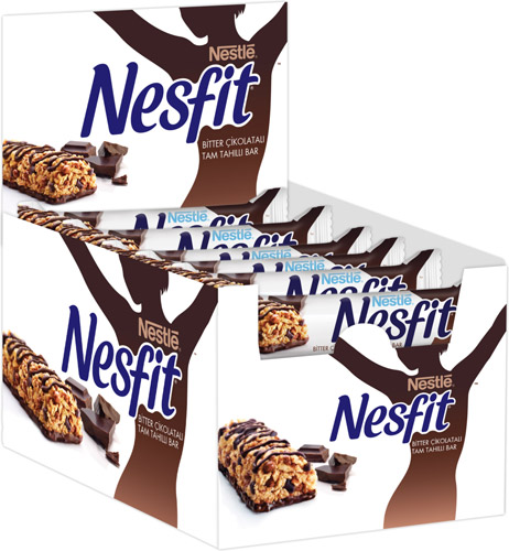 Nesfit 23.5 gr 16'lı Paket Bitter Çikolatalı Bar