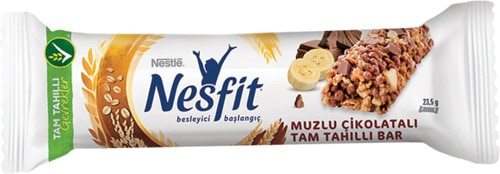 Nesfit 23.5 gr Muzlu ve Çikolatalı Tahıllı Bar