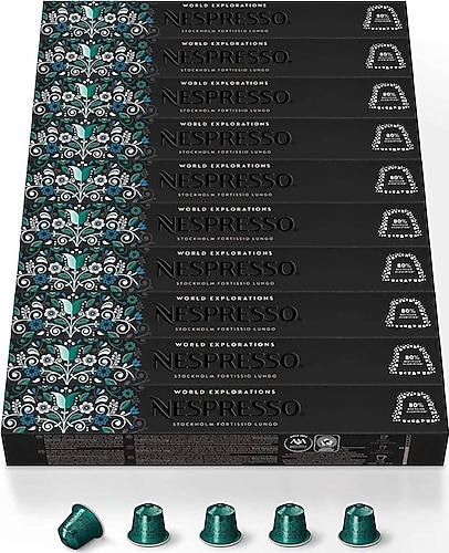 Nespresso World Explorations Stockholm Fortissio Lungo Kapsül Kahve 10'lu 10Adet