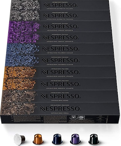 Nespresso Yoğun Kahve Seçimleri 10 Kutu 100 Kapsül