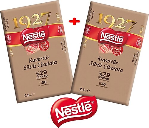 Nestle 1927 Sütlü Kuvertür Çikolata 2.5 kg 2'li