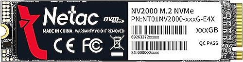 Netac NV2000 NT01NV2000-256-E4X PCI-Express 3.0 256 GB M.2 SSD