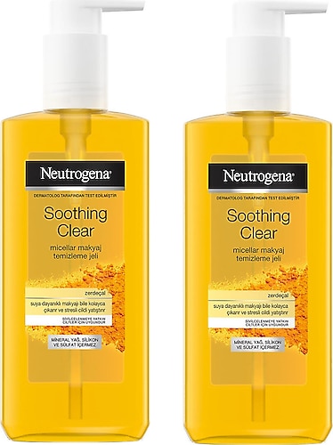 Neutrogena Clear & Soothing Zencefil Micellar 200 ml 2 Adet Makyaj Temizleme Jeli