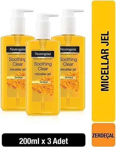 Neutrogena Clear & Soothing Zencefil Micellar 200 ml 3 Adet Makyaj Temizleme Jeli