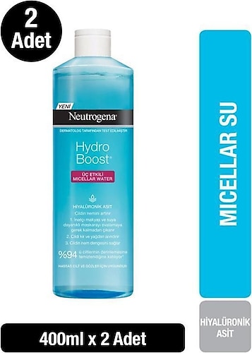 Neutrogena Skin Detox Micellar 3 Etkili 400 ml 2 Adet Misel Temizleme Suyu