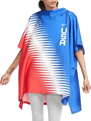 Nike Team Usa Marathoner Hooded Jacket Kadın Yağmurluk - Rüzgarlık Cv0431-657