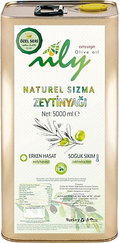 Nily Özel Seri Soğuk Sıkım Natürel Sızma Zeytinyağı 5 lt