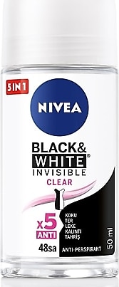 Nivea Invisible Black & White Clear Roll-On 50 ml
