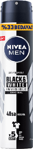 Nivea Men Invisible Black & White 200 ml Deo Sprey