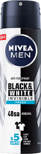 Nivea Men Invisible Black & White Erkek Deodorant 150 ml