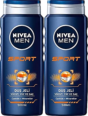 Nivea Men Sport 500 ml 2 Adet Duş Jeli