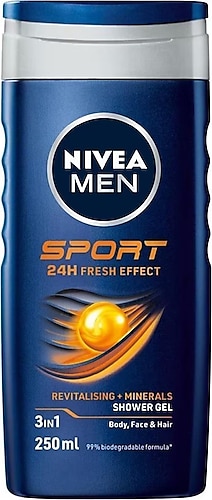 Nivea Men Sport Limon Aromalı Yenileyici Tüm Ciltler İçin Duş Jeli 250 ml