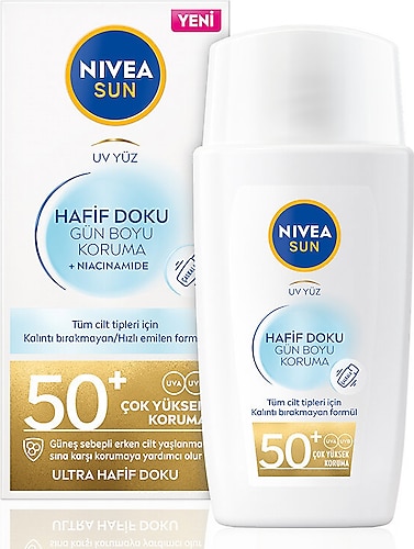 Nivea Sun Hafif Dokulu 50 Faktör Güneş Kremi 40 ml