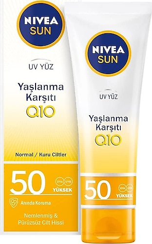 Nivea Yaşlanma ve Leke Karşıtı Q10 50 Faktör Güneş Kremi 50 ml