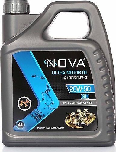 Nova 20W-50 4 Litre Motor Yağı Benzin, Lpg, Dizel Uyumlu-