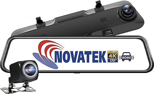 Novatek NT924GW 4K 2160P ADAS GPS+Wifi IPS 12 inç Araç Kamerası