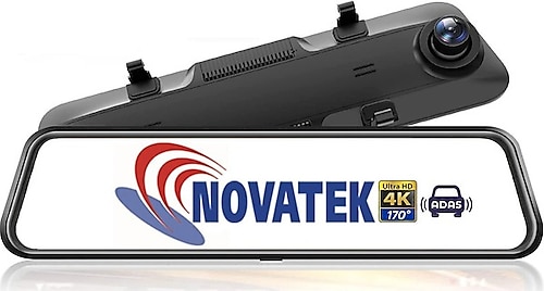 Novatek NT924GW+64GB Hafıza Kartlı 4K Ultra Hd 2160P Adas Gps Wifi IPS Dokunmatik Araç Kamerası - Siyah