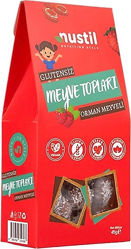 Nustil Glutensiz Orman Meyveli Meyve Topları 45 gr