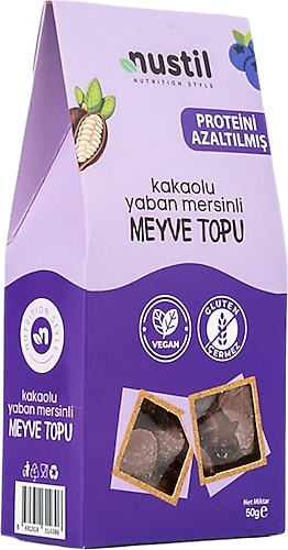 Nustil Glutensiz Yaban Mersinli Meyve Topları 50 gr