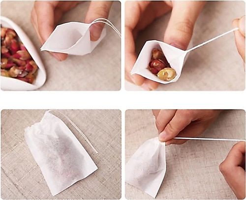 OEMN Sallama Çay Poşeti Boş Kokusuz 7x9 cm 100'lü Paket Filtre kahve poşeti