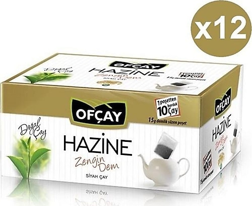 Ofçay Hazine Zengin Dem 15 gr 30'lu 12 Adet Demlik Poşet Çay