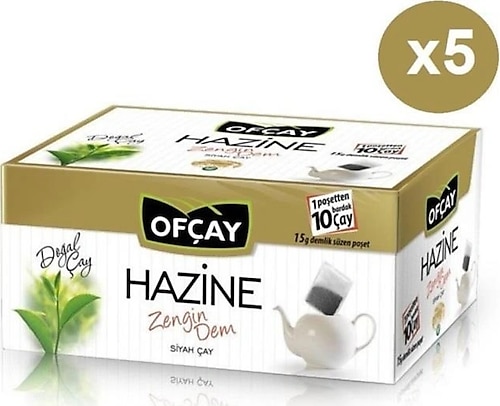 Ofçay Hazine Zengin Dem 15 gr 30'lu 5 Adet Demlik Poşet Çay
