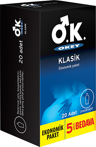 Okey Klasik 20'li Prezervatif