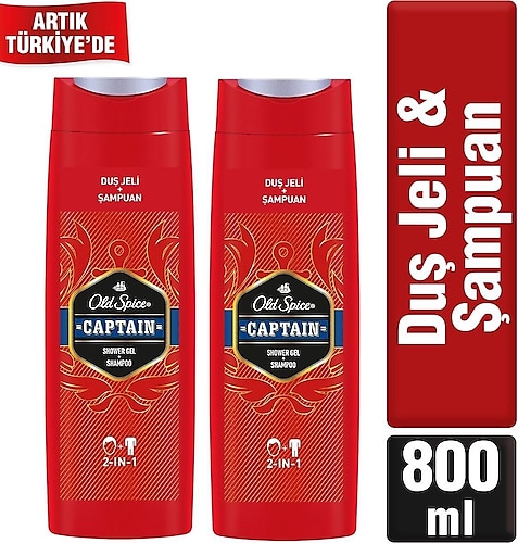 Old Spice Captain 400 ml 2 Adet Duş Jeli & Şampuan