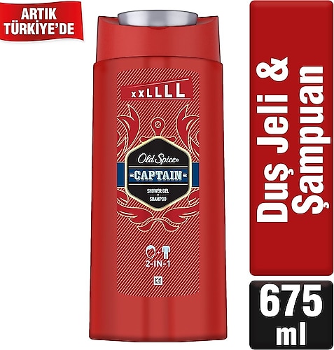 Old Spice Captain Extra Büyük Boy 675 ml Şampuan & Duş Jeli