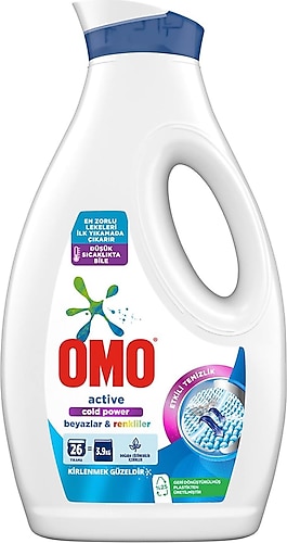 Omo Active Cold Power Beyazlar ve Renkliler için Sıvı Deterjan 1.69 lt
