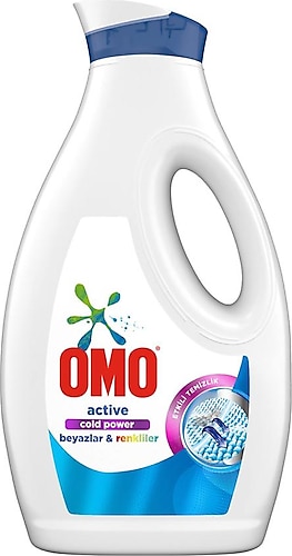 Omo Active Cold Power Beyazlar ve Renkliler için Sıvı Deterjan 910 ml