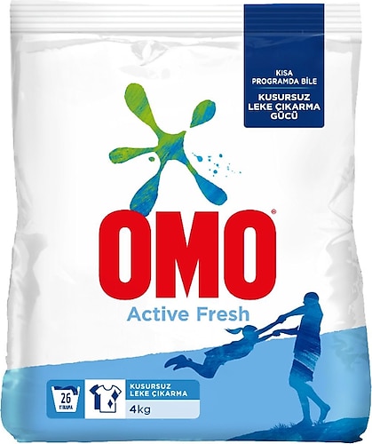 Omo Active Fresh Beyazlar için 4 kg Toz Deterjan