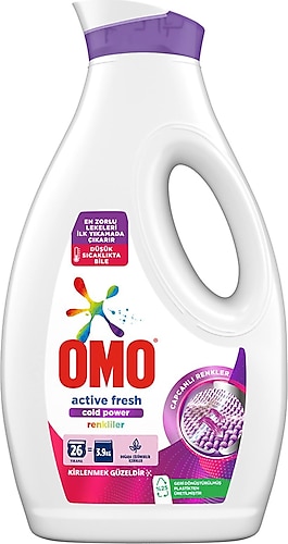 Omo Active Fresh Cold Power Renkliler için Sıvı Deterjan 1.69 lt