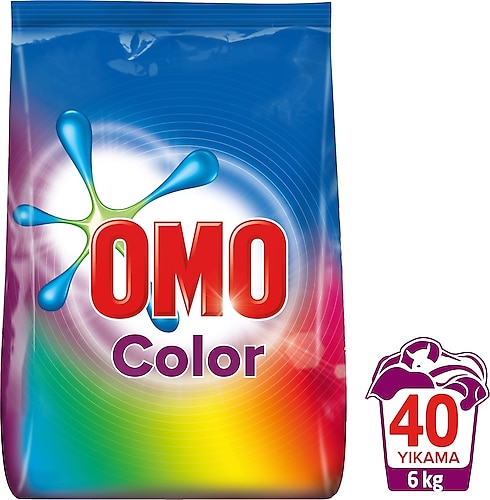Omo Color Renkliler için 40 Yıkama 6 kg Toz Deterjan