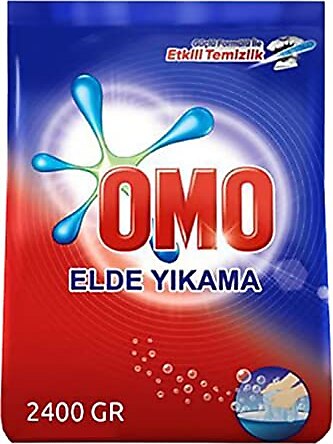 Omo Elde Yıkama 2,4 kg 2'li Paket Toz Çamaşır Deterjanı