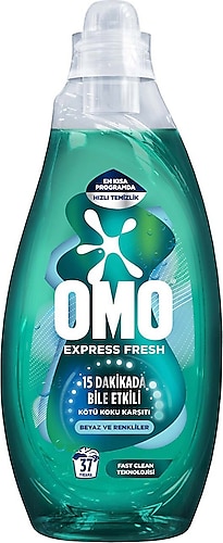 Omo Express Fresh Kötü Koku Karşıtı Beyazlar ve Renkliler için Sıvı Deterjan 1.48 lt