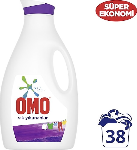 Omo Sıvı Çamaşır Deterjanı Sık Yıkanan Çamaşırlar İçin 2470 ML 38 Yıkama 1 Adet - 2,47 lt