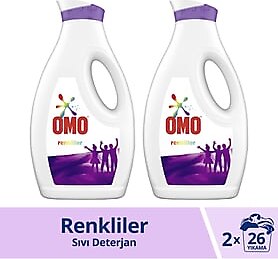 Omo Sıvı Deterjan Renkliler 1690mlx2