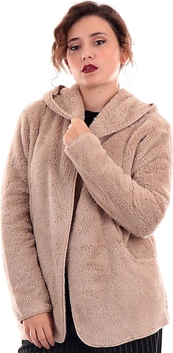 Only Sherpa 15300637 Kapüşonlu Kadın Peluş Mont